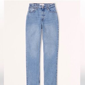 Abercrombie & Fitch Women's Straight Leg Jeans - Light Blue